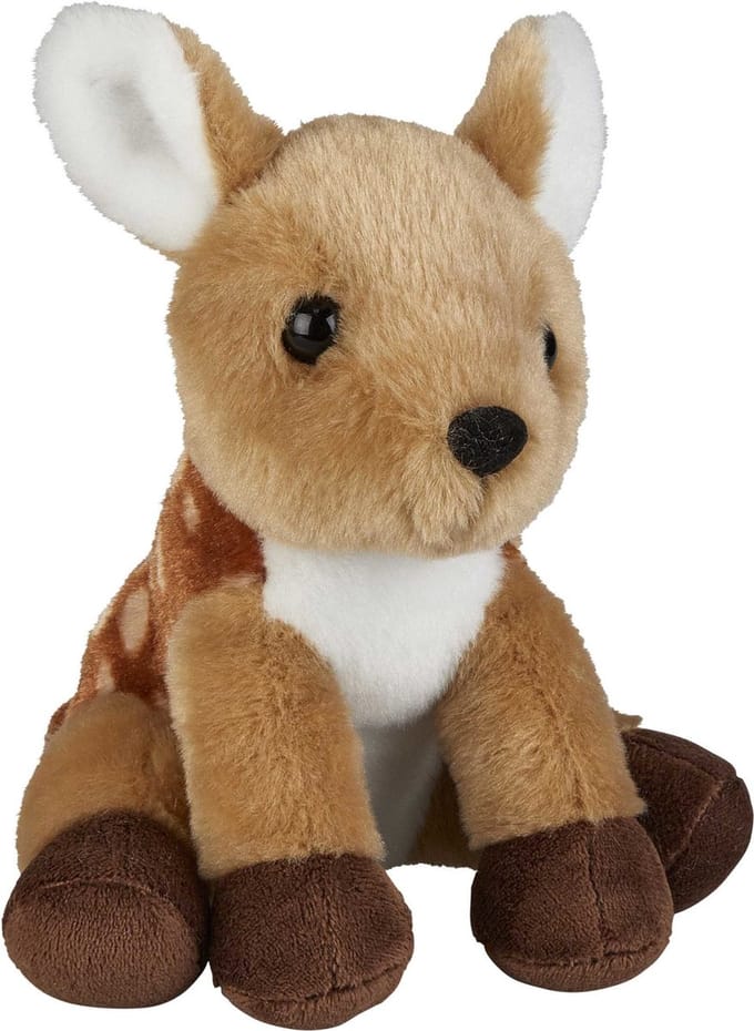 Ravensden Pluche knuffel dier Hert - 18 cm - Speelgoed - wilde dieren - hertjes - knuffelbeesten