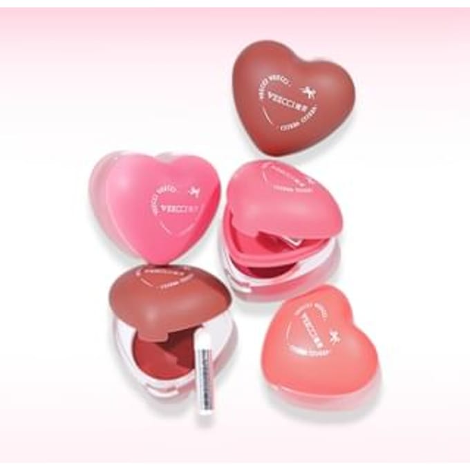 VEECCI - Heart Pudding Lip & Cheek Multi-Use Cream - 4 Colors L03# Delicate Cherry - 5g