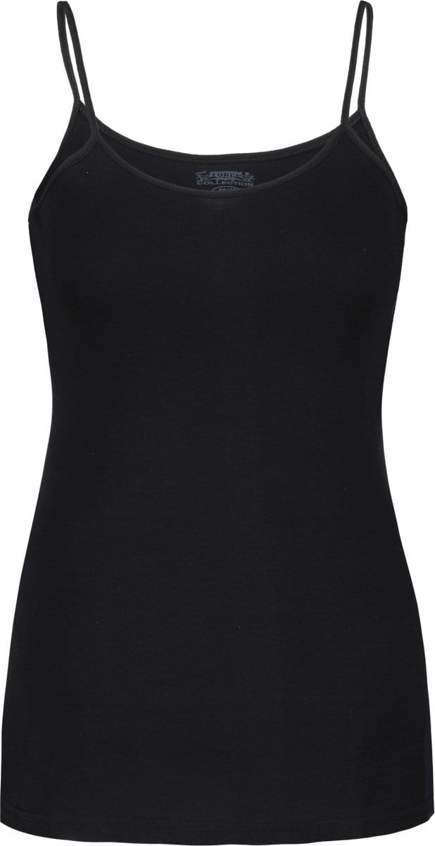 Toker Dames Hemd met spaghetti bandjes – Zwart - 100% katoen - Maat 36/38