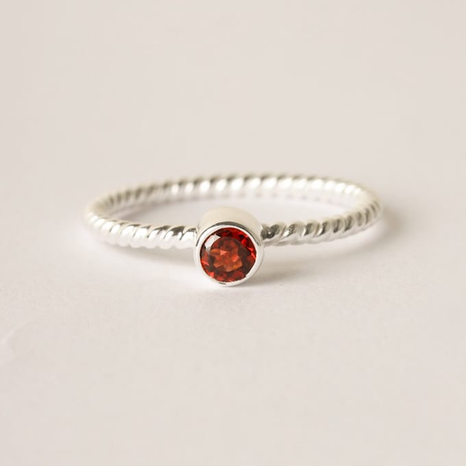 diluna.nl - Ring Granaat - 925 sterling zilveren edelsteen sieraden