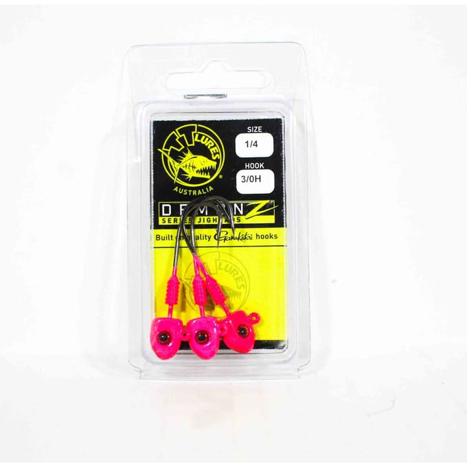 Tackle Tactics TT Demonz Jig Head 1/4oz 3/0H 3/pack Roze (7464) yellow