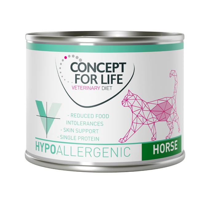 6x200g Hypoallergenic Paard Concept for Life Veterinary Diet Kattenvoer