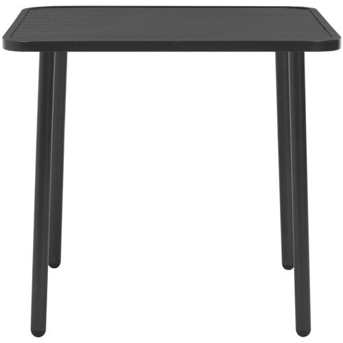 vidaXL - Tuintafel - 80x80x72 - cm - staal - donkergrijs