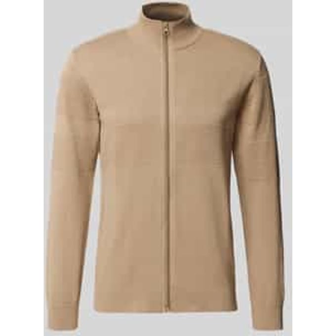 Cardigan met opstaande kraag en ritssluiting