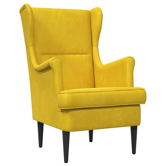 vidaXL Fauteuil Geel Fluweel