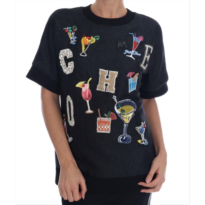 Cocktail Pullover Geborduurd Sweatshirt