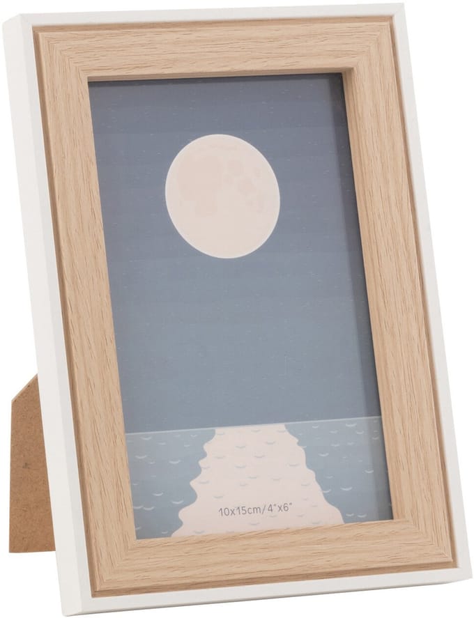 J-Line fotolijst Chloe - hout - naturel/wit - small