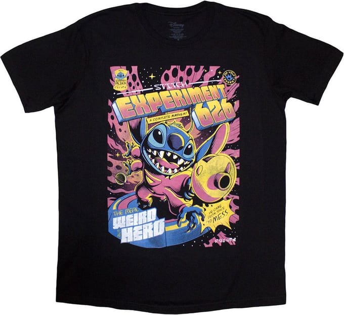 Disney Lilo & Stitch - Experiment 626 Heren T-shirt - M - Zwart