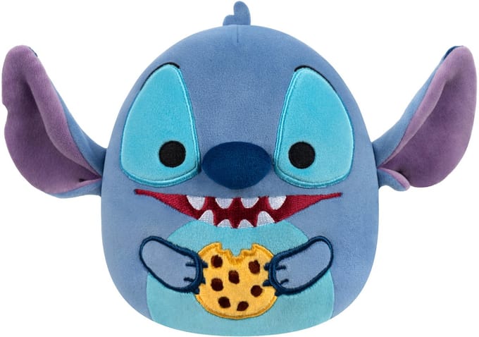 Squishmallows - Disney - Stitch Eating Chocolate Chip Cookie - 25cm pluche