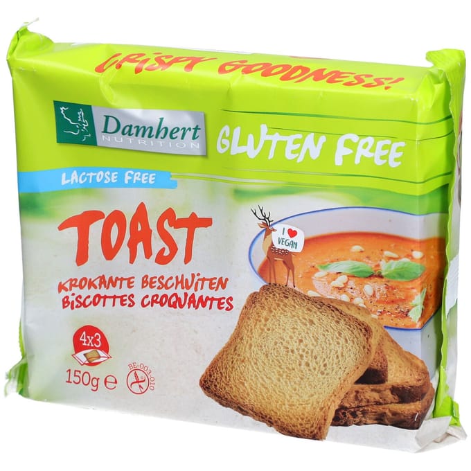 Damhert Gluten Free Toast Lactose 150 Overige
