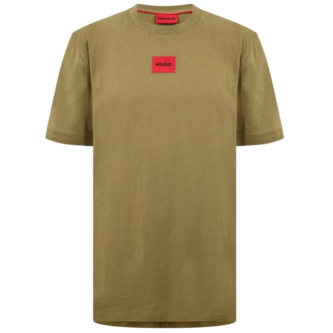 Hugo Diragolino T-shirt voor heren met logo op de borst (Groen)