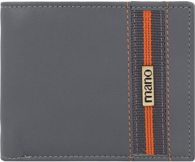 mano Don Leonardo RFID Leren Portemonnee 11,5 cm - Jongens - Horizontaal - grau