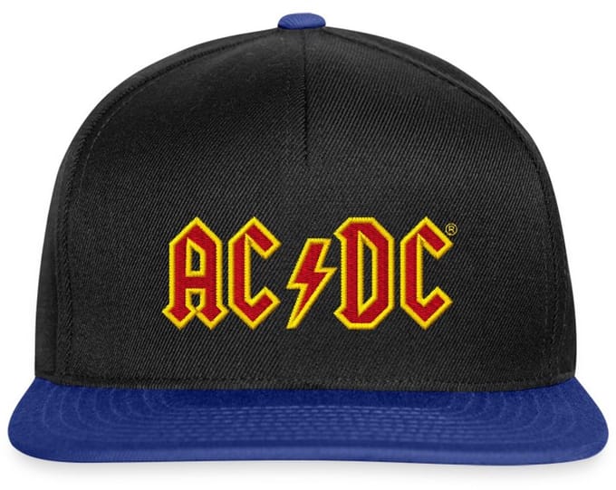 AC/DC Borst Logo In Rood En Geel Snapback cap