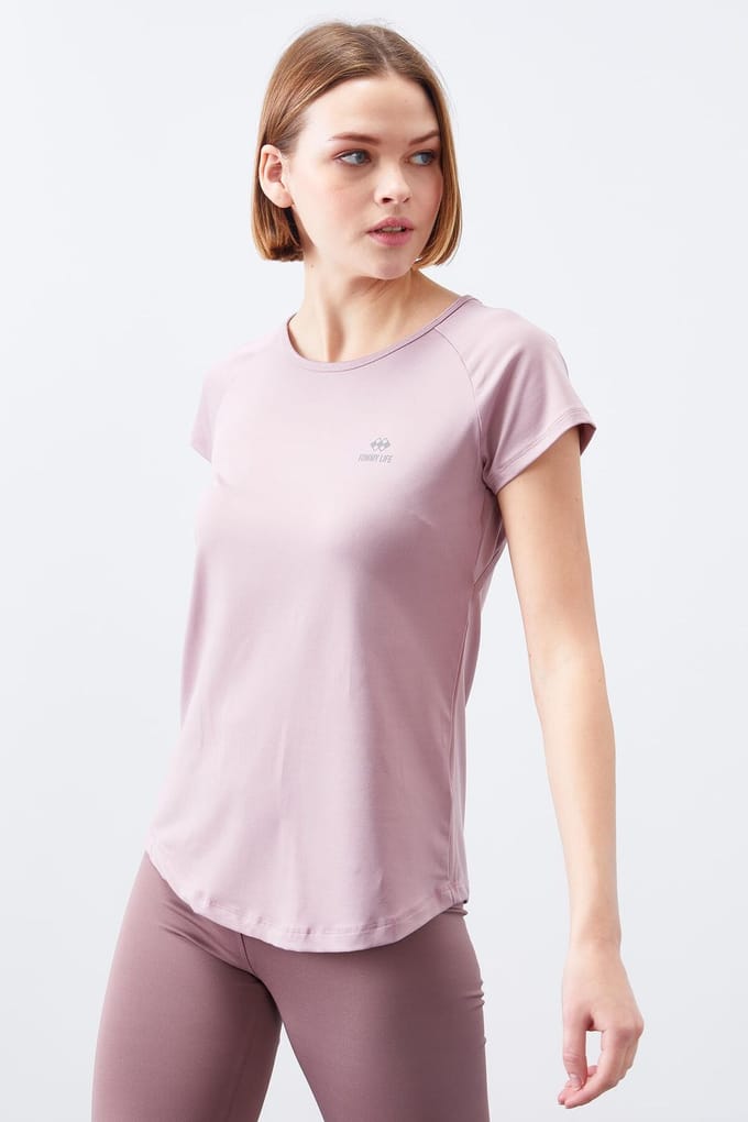 Dames T-shirt met Korte Mouwen en Ronde Hals