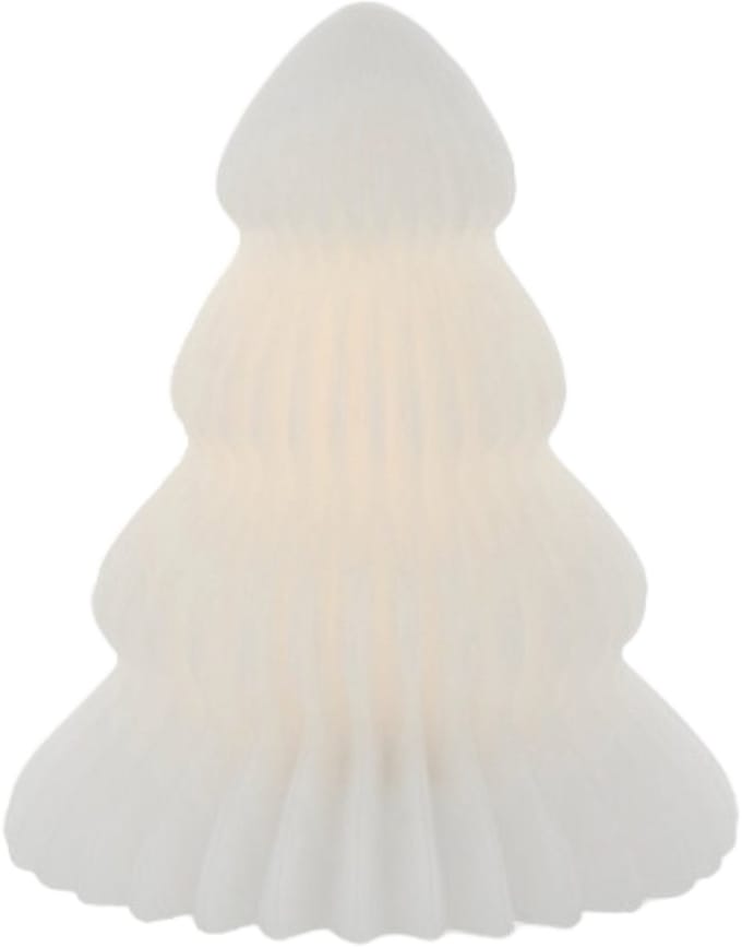 Sirius Kerstboom Claire - Wit - 16cm - Lichtdecoratie figuur - Wax - LED - Batterij