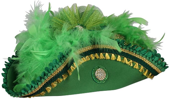 Piratenhoed Driesteek - Premium Class - Groen - Volwassenen - Maat 61