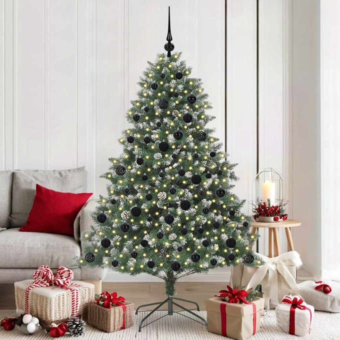 vidaXL - Kunstkerstboom - Groen - 180 - cm - PVC - en - Plastic - en - Staal