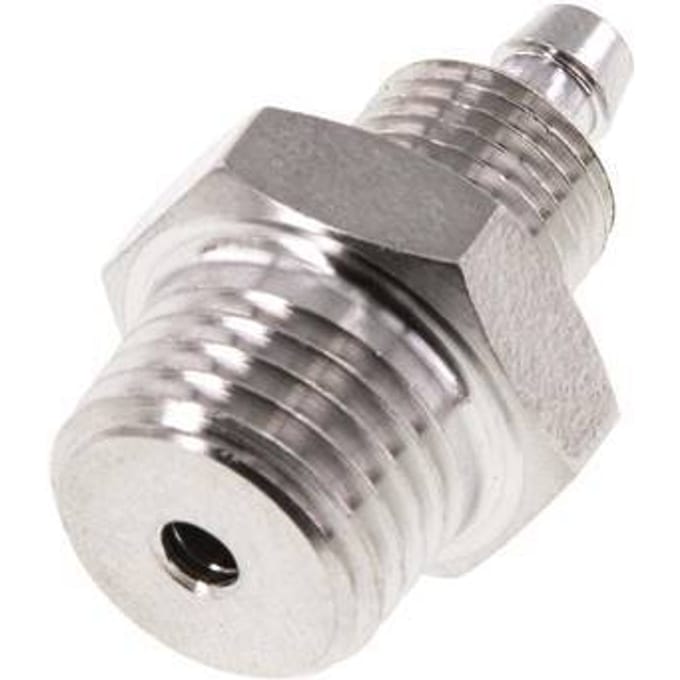 6x4 & 1/4''NPT RVS 1.4571 Rechte Opsteekkoppeling Buitendraad