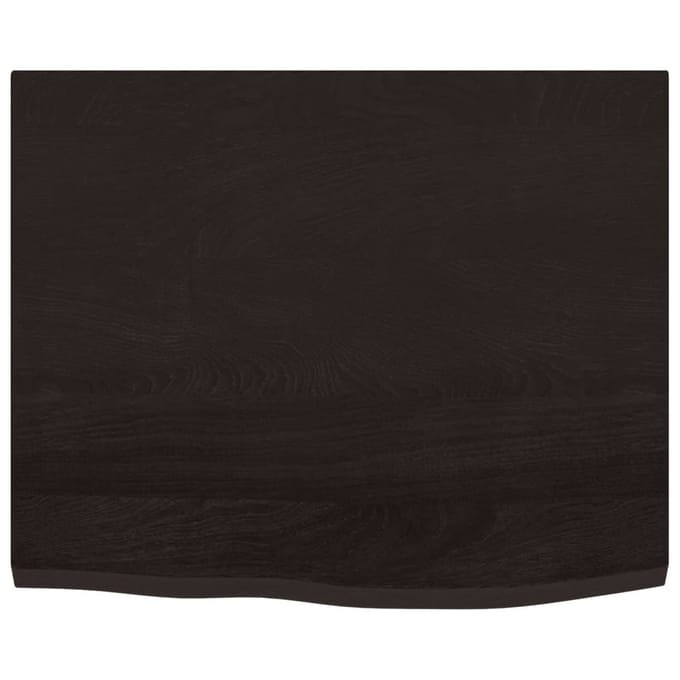 vidaXL - Tafelblad - 60x50x2 - cm - behandeld - massief - eikenhout - donkerbruin