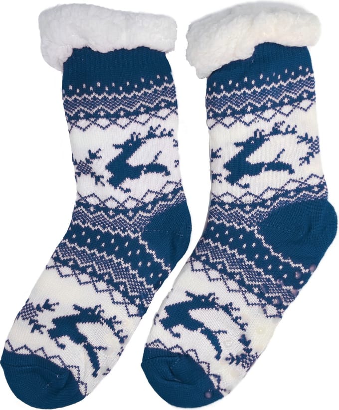 Huissokken Dames - Blauw - Thermosokken Dames Maat 35 / 38 - Mega Warm - 3BMT®