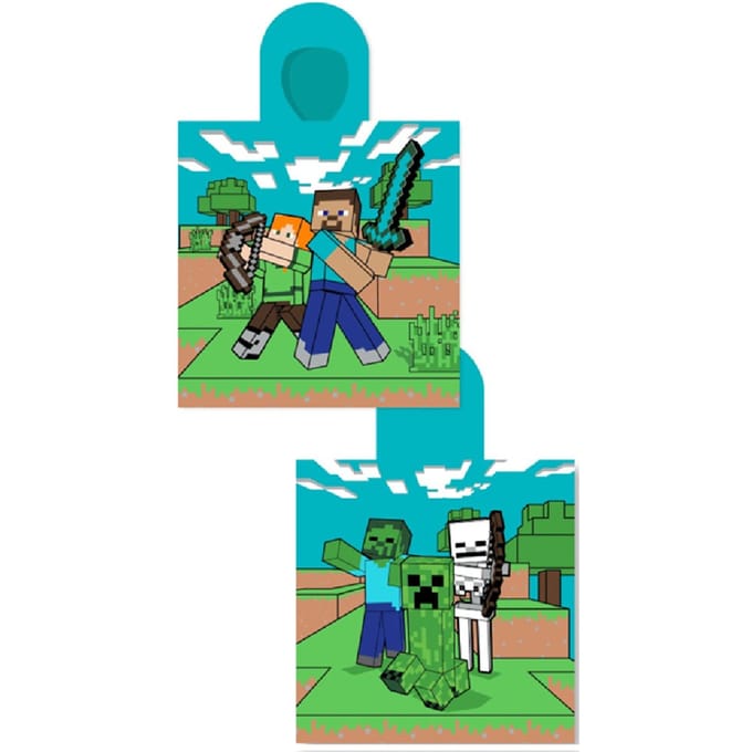 Minecraft Poncho 50x11cm Katoen peuterponcho kinderponcho