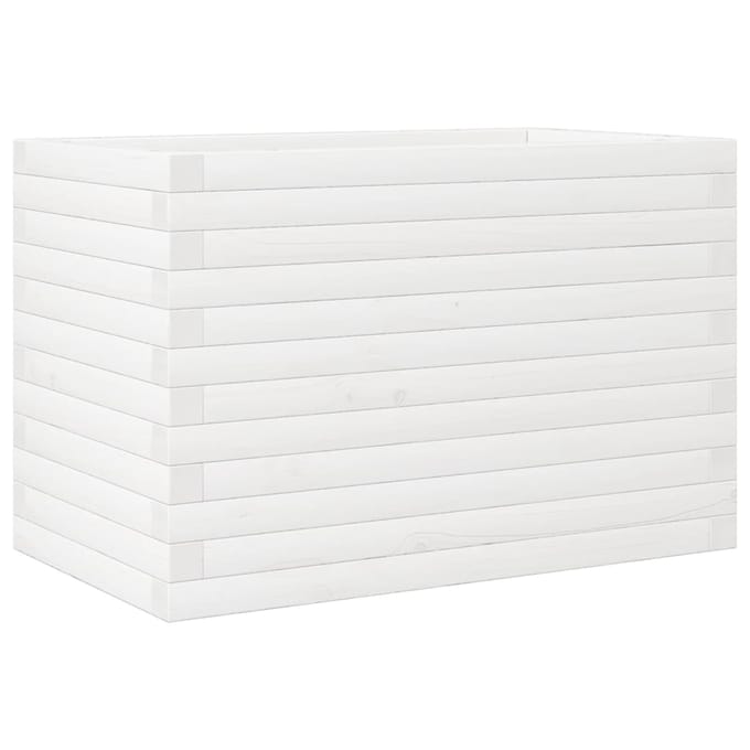 vidaXL - Plantenbak - 70x40x46 - cm - massief - grenenhout - wit