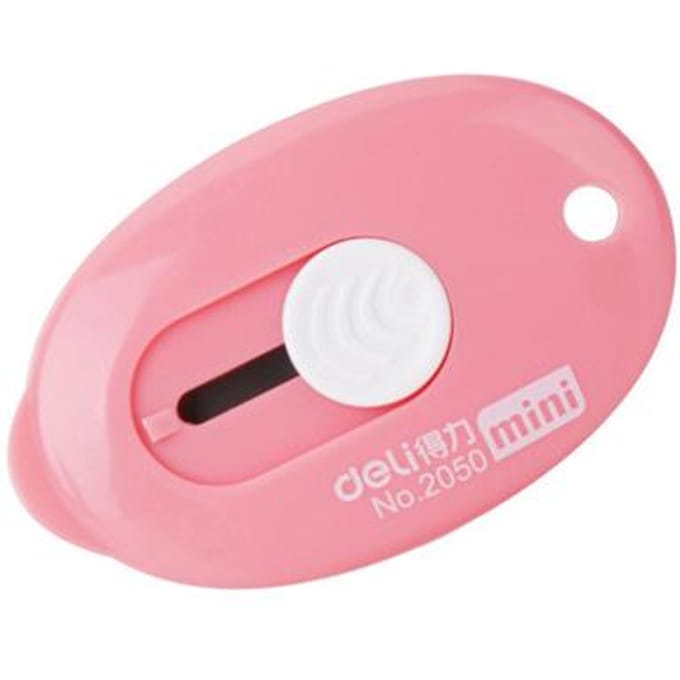 Couteau d'art Portable et mignon, Mini couteau utilitaire créatif, coupe-boîte de papeterie, fournitures scolaires et de bureau 1pc white
