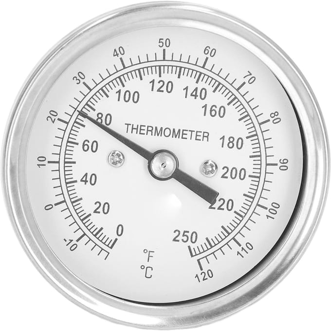 ‑18‑120 celsius Wijzerthermometer Barbecue Oven Bimetaalthermometer Wijzertype Temperatuurmeter white