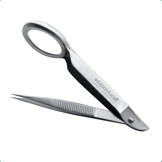 Pincet Vergrootglas - Splintertang Punt - Splinters Verwijderen - Rechte Spitse Bek - 9.5 cm - Zilver