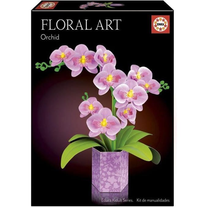 Kit créatif - EDUCA - Floral Art Orchidées - Création d’orchidée en papier - Dès 14 ans
