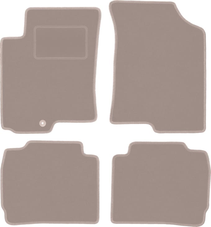 Beige velours matten voor: Hyundai Accent MC hatchback, sedan (2005-2011)