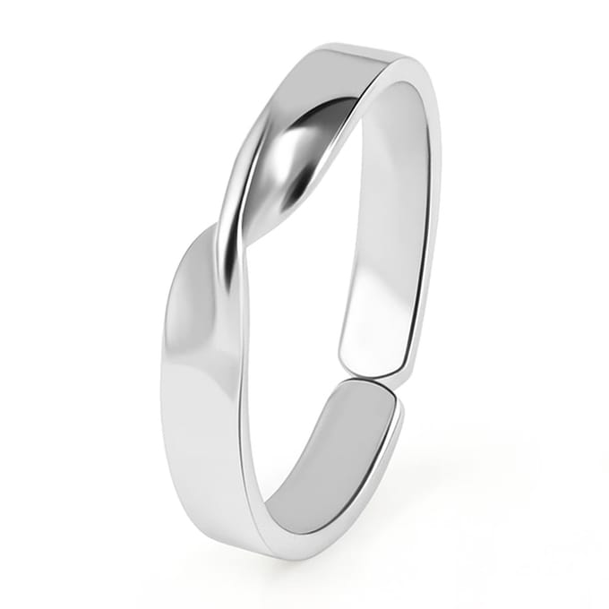 Ring met twist | zilver gekleurd
