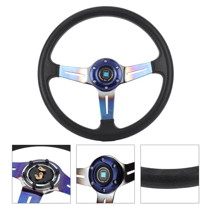13,4 inch Sport Drifting Stuurwiel Aluminium Vervanging Universeel Accessoire voor Raceauto black