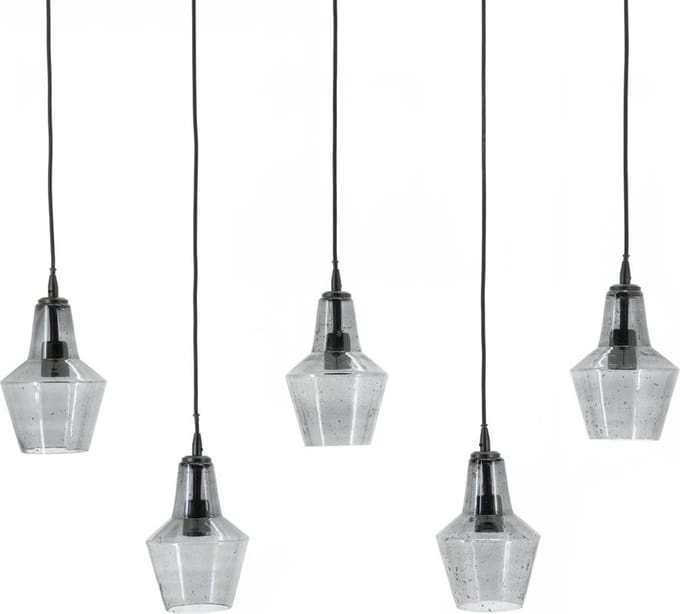 Furnilux Orion hanglamp zwart ijzer en