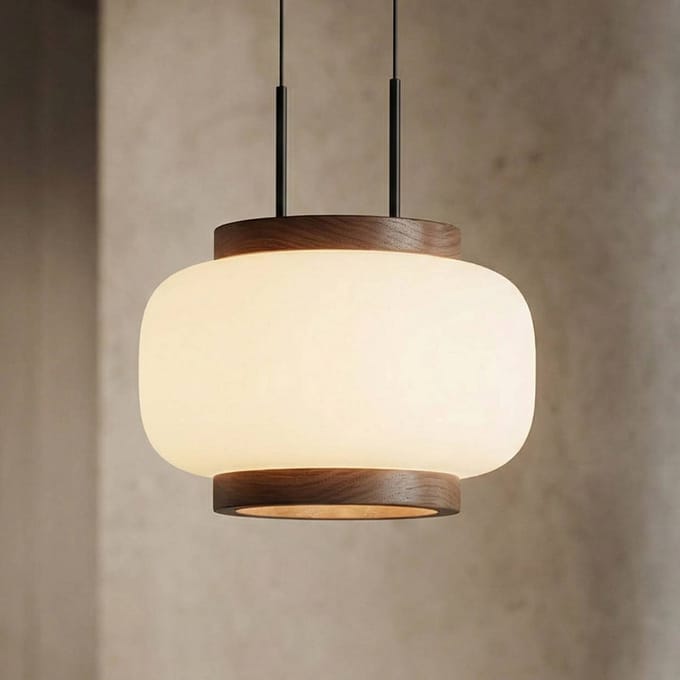 Quitani LED hanglamp Shiro, 1-lamp, in hoogte verstelbaar, glas