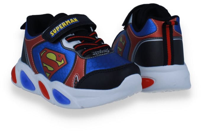 Superman Jongens Sneaker Met Lichtjes | Blauw | Maat: 26