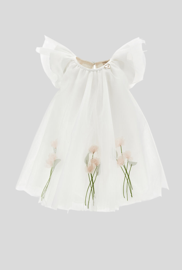 jurk met bloemen wit meisje