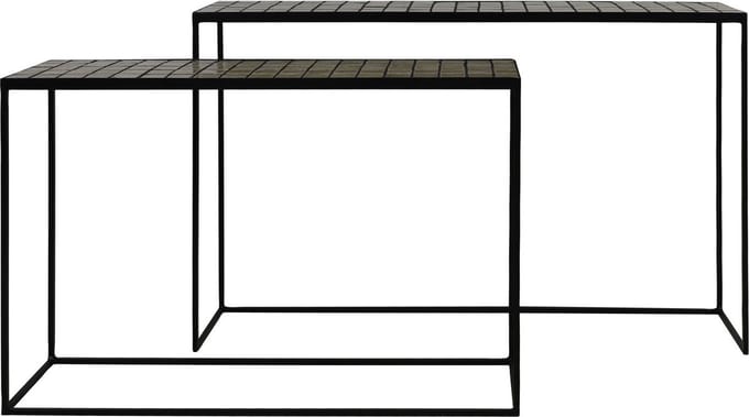 Light & Living Manjuto Sidetable - Licht Bruin - S/2 122x27x80cm