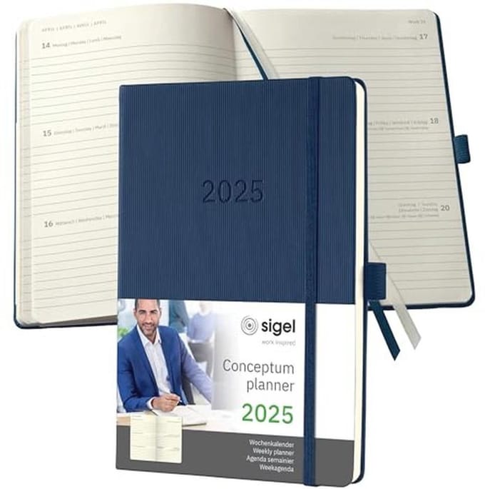 Wochenkalender 2025 A5 - Donkerblauw
