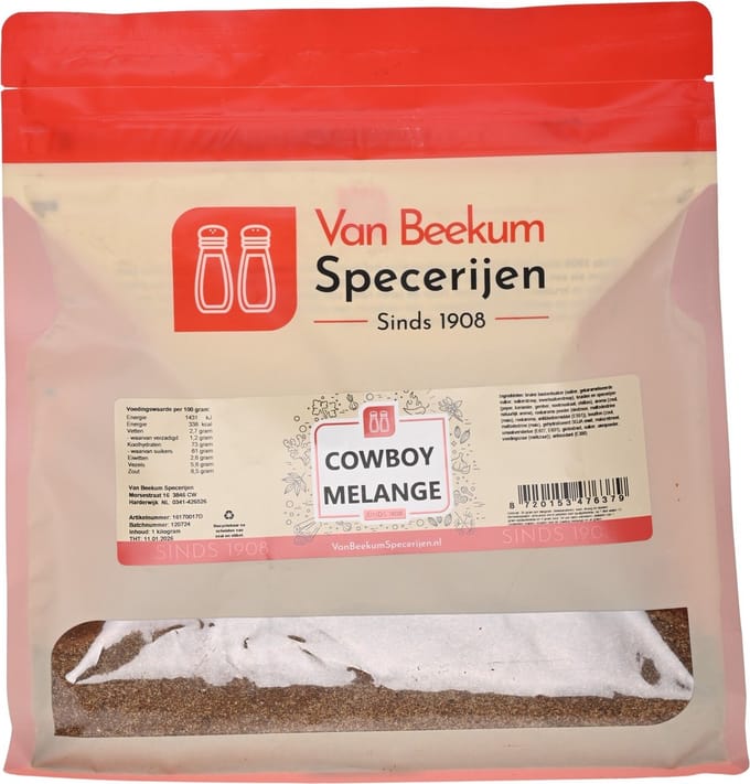 Van Beekum Specerijen - Cowboy Melange - 1 KG (hersluitbare stazak)