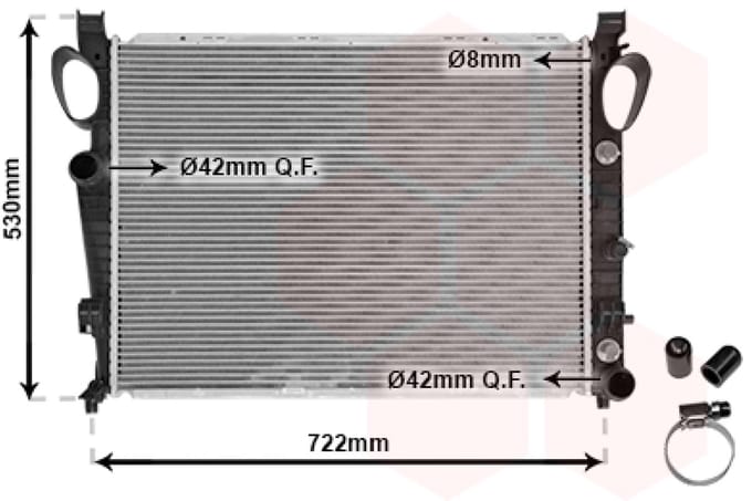 Van Wezel - RADIATOR VOOR MERCEDES BENZ CL-CLASS C215 1999-2006 2205000903