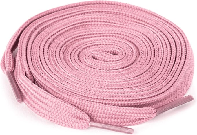 Jumada's Schoenveters roze 120 cm - plat - veters 120cm - 8mm