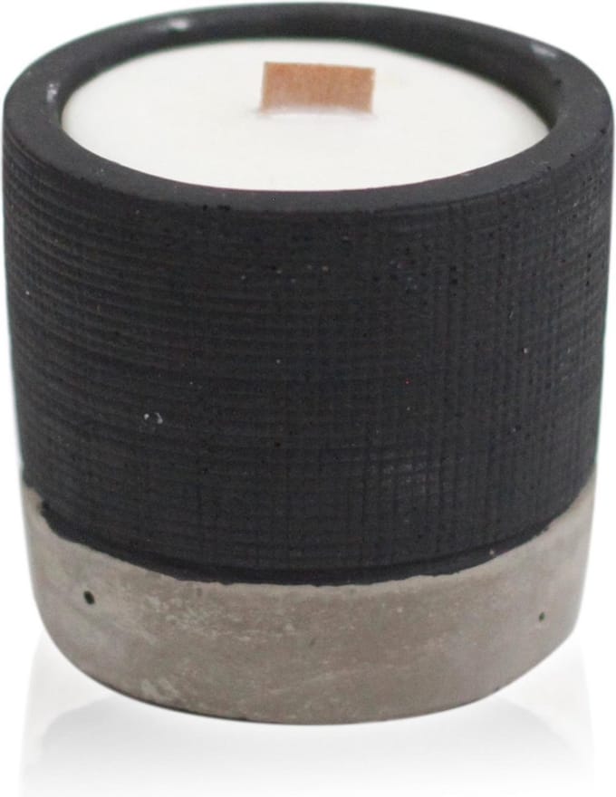 Pot Concrete Soja Kaars - Zwart - Brandy Butter - 3 stuks