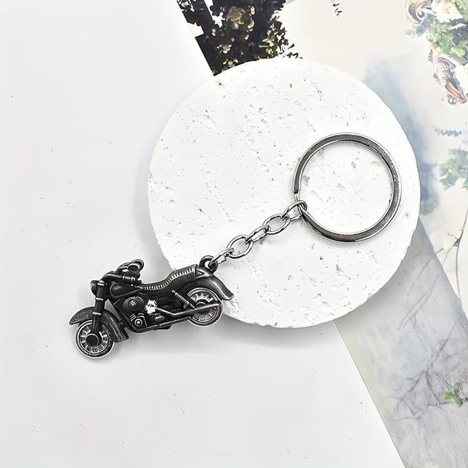 Legering Motorfiets Hanger Sleutelhanger Voor Mannen, Creatieve Motorfiets Sleutelhanger gray