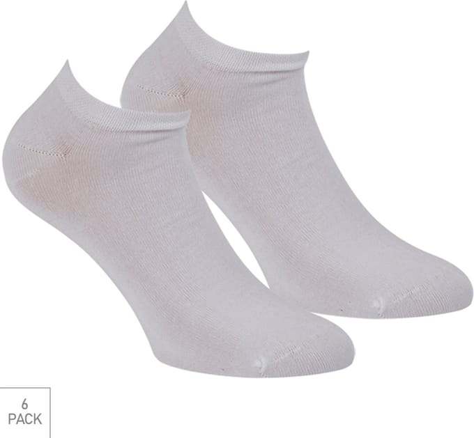 Boru Bamboo - 6-Pack - Sneakersokken - Bamboe - Hypoallergeen - Heren / Dames - wit - 40-46 - 2303