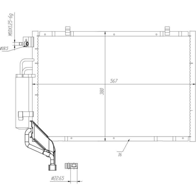 Condensor, airconditioning NRF 350453