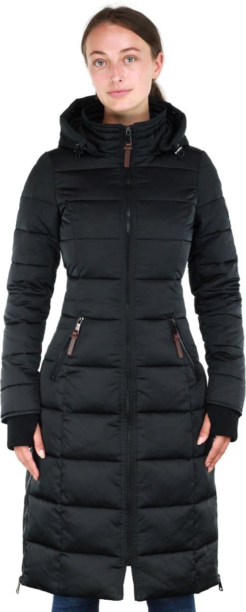 Versano Chloe Dames Lange Winterjas S - Zwart