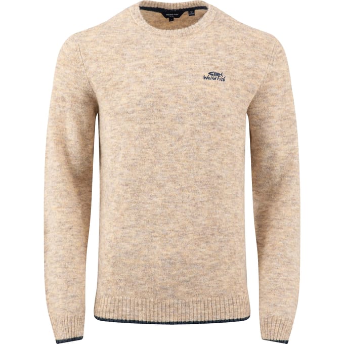 Weird Fish Heren Gorleston Crew Hals Sweatshirt (Ecru)