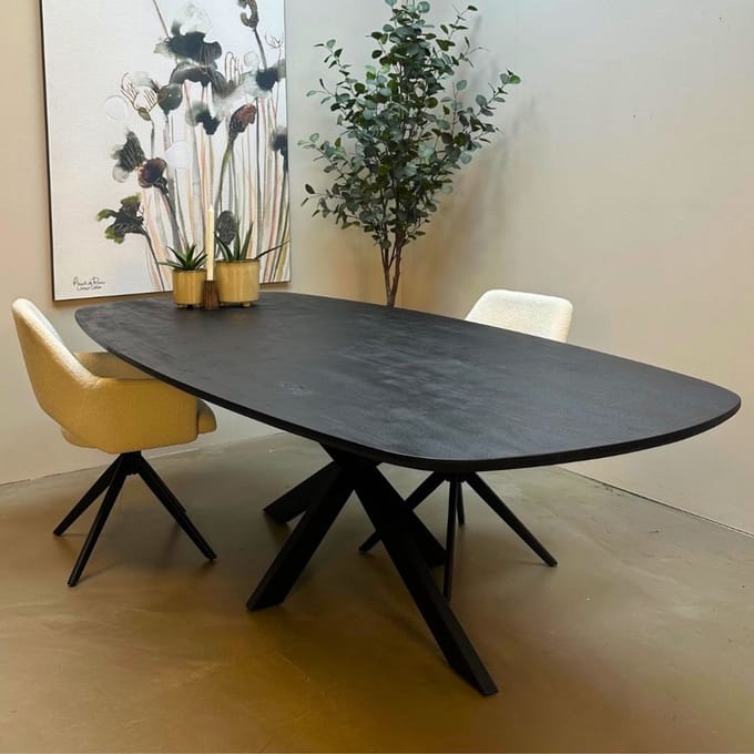 Reefs Interior Eettafel Karin - Zwart-160cm