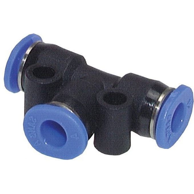 3mm x 4mm T-koppeling PBT Insteekfitting Compact Ontwerp NBR